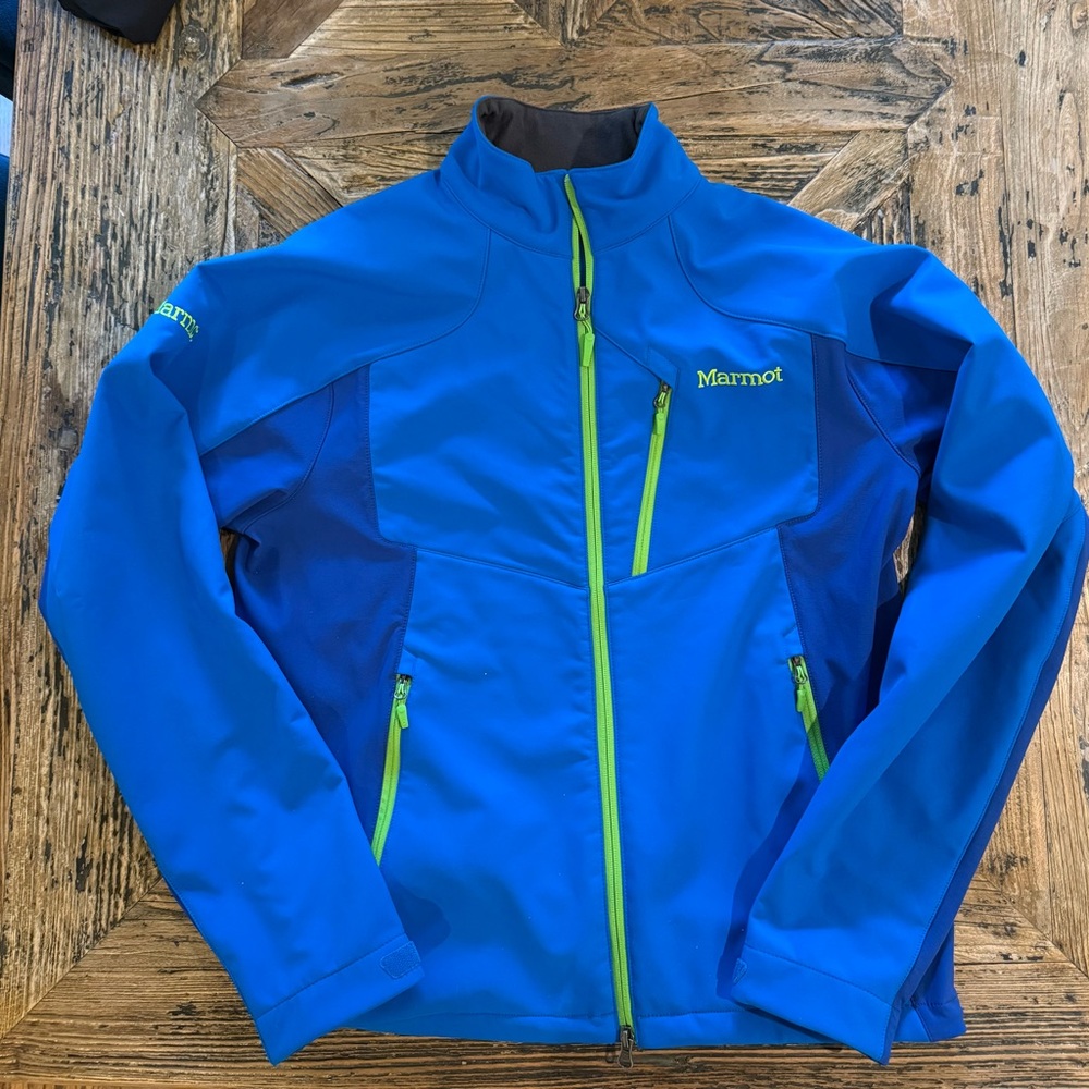 New Marmot Blue and Green Ski Jacket